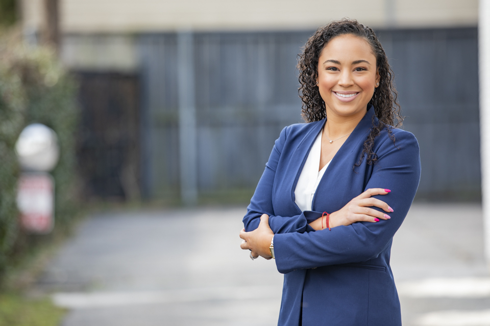 Professional female business headshot on-location in Houston by Professional Headshots Houston